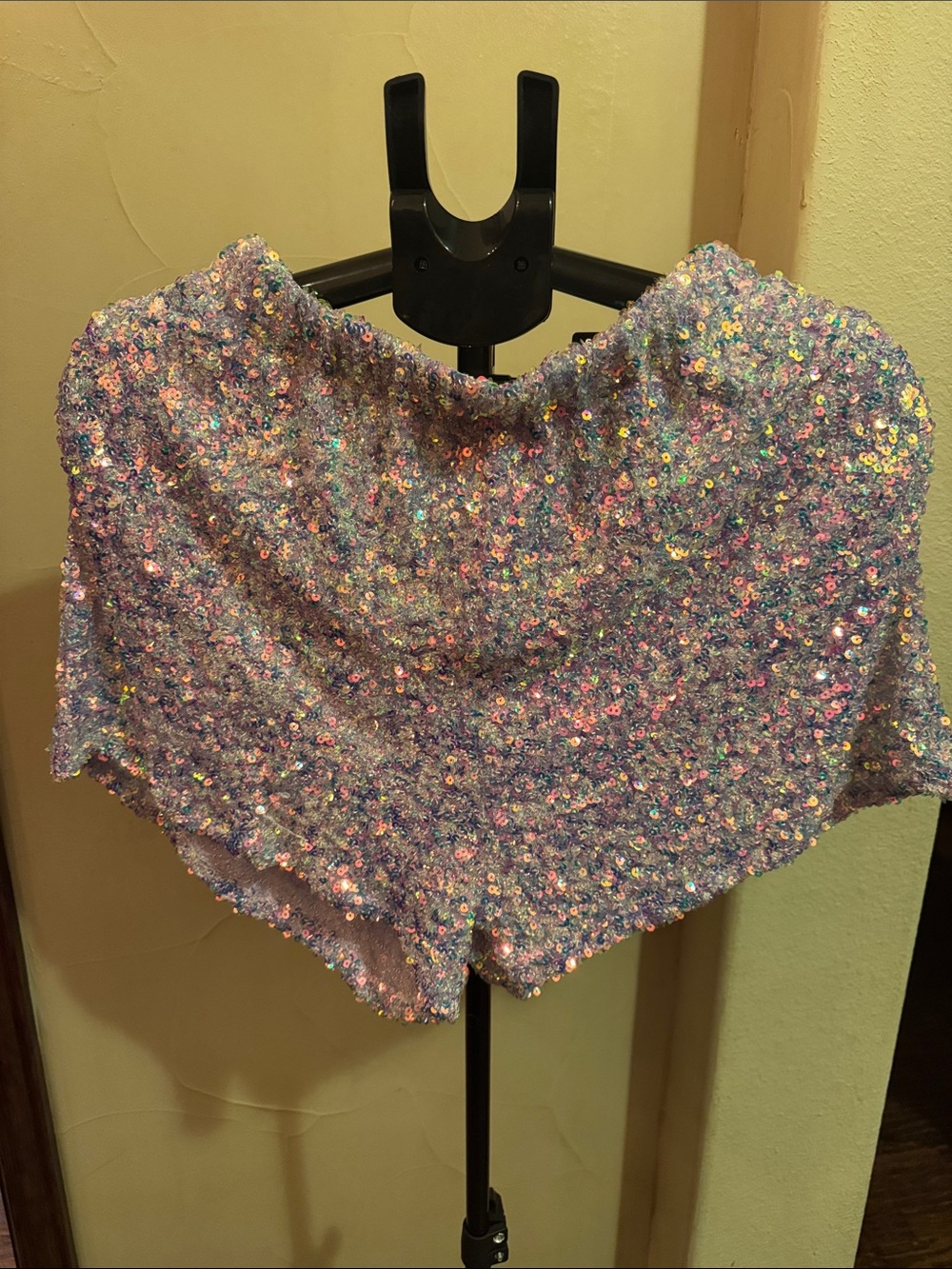 Fantastic Fawn Lavender Sequin Shorts